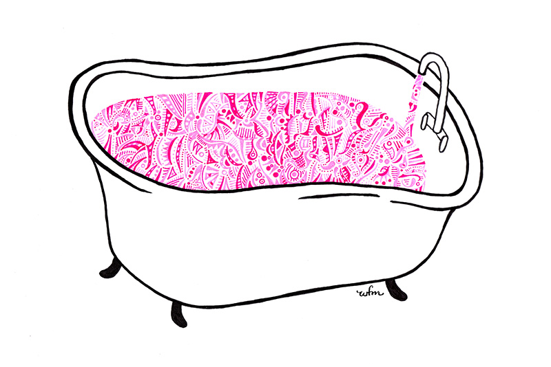 Pink Ooze in the Bathtub from Ghostbusters 2 by Whitney Fawn MacEachern